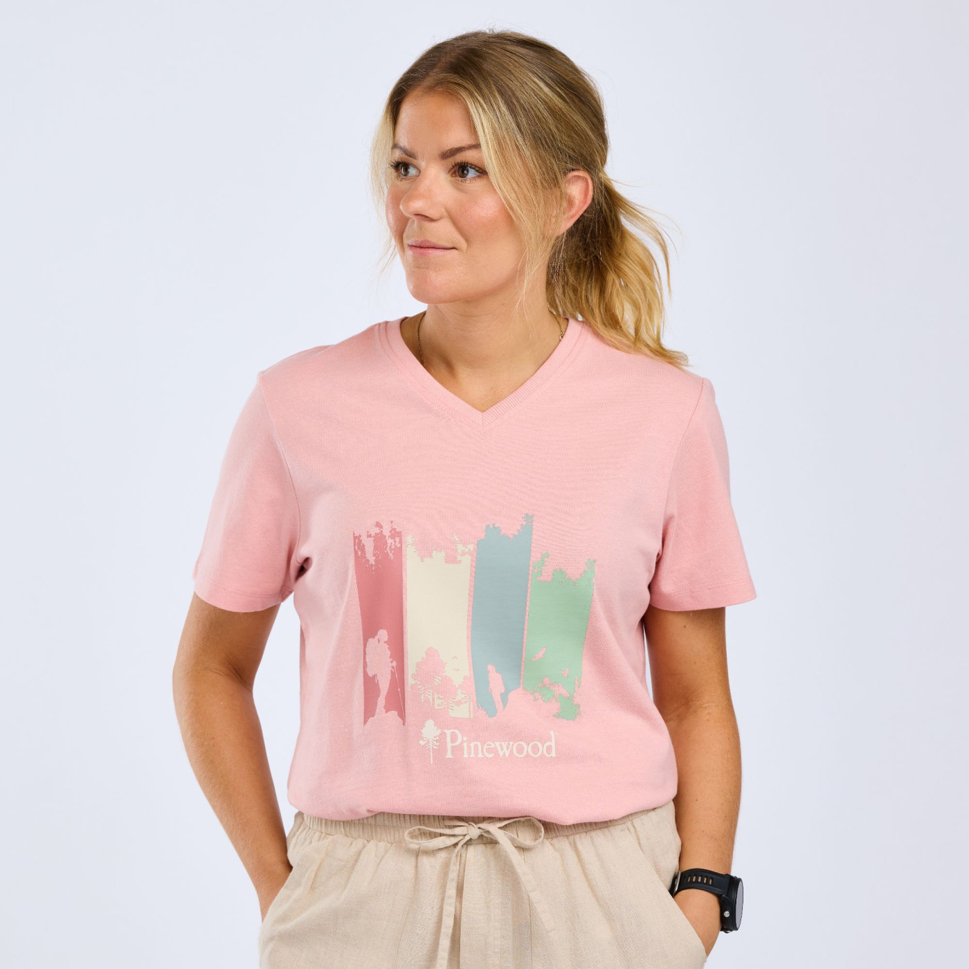 T-Shirt damski Finnveden Recycled Outdoor 3449-D.Pink Mel Adventure-M