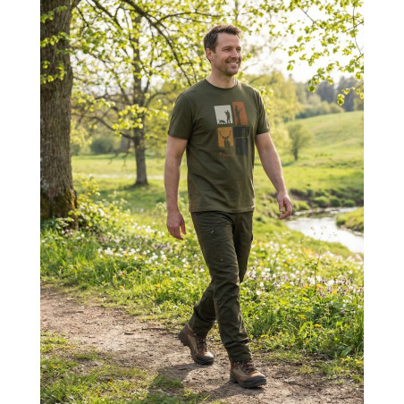 T-Shirt Hunting 5476 Olive Mel-3XL