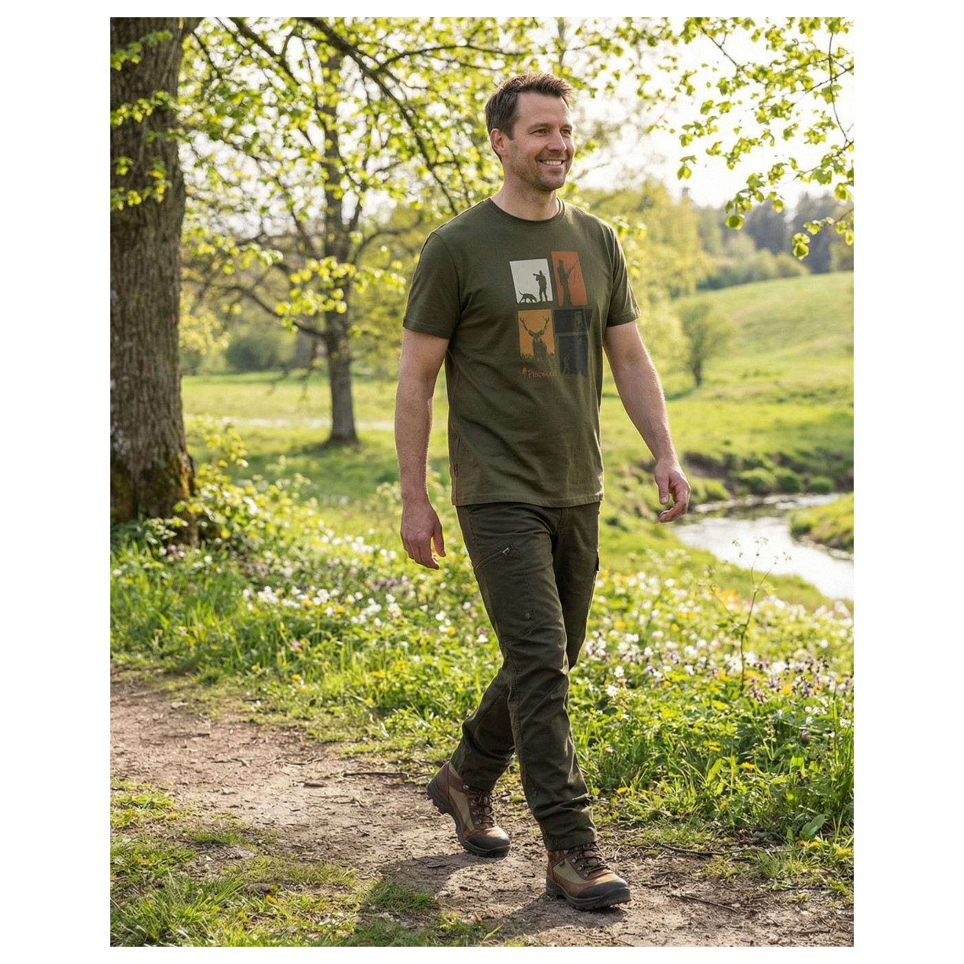 T-Shirt Hunting 5476 Olive Mel-3XL