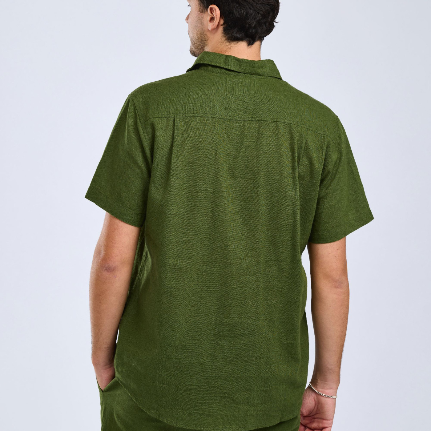 Koszula Varnamo InsectSa Hemp S/S 5373 Pine Green - L