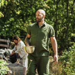 Koszula Varnamo InsectSa Hemp S/S 5373 Pine Green - L