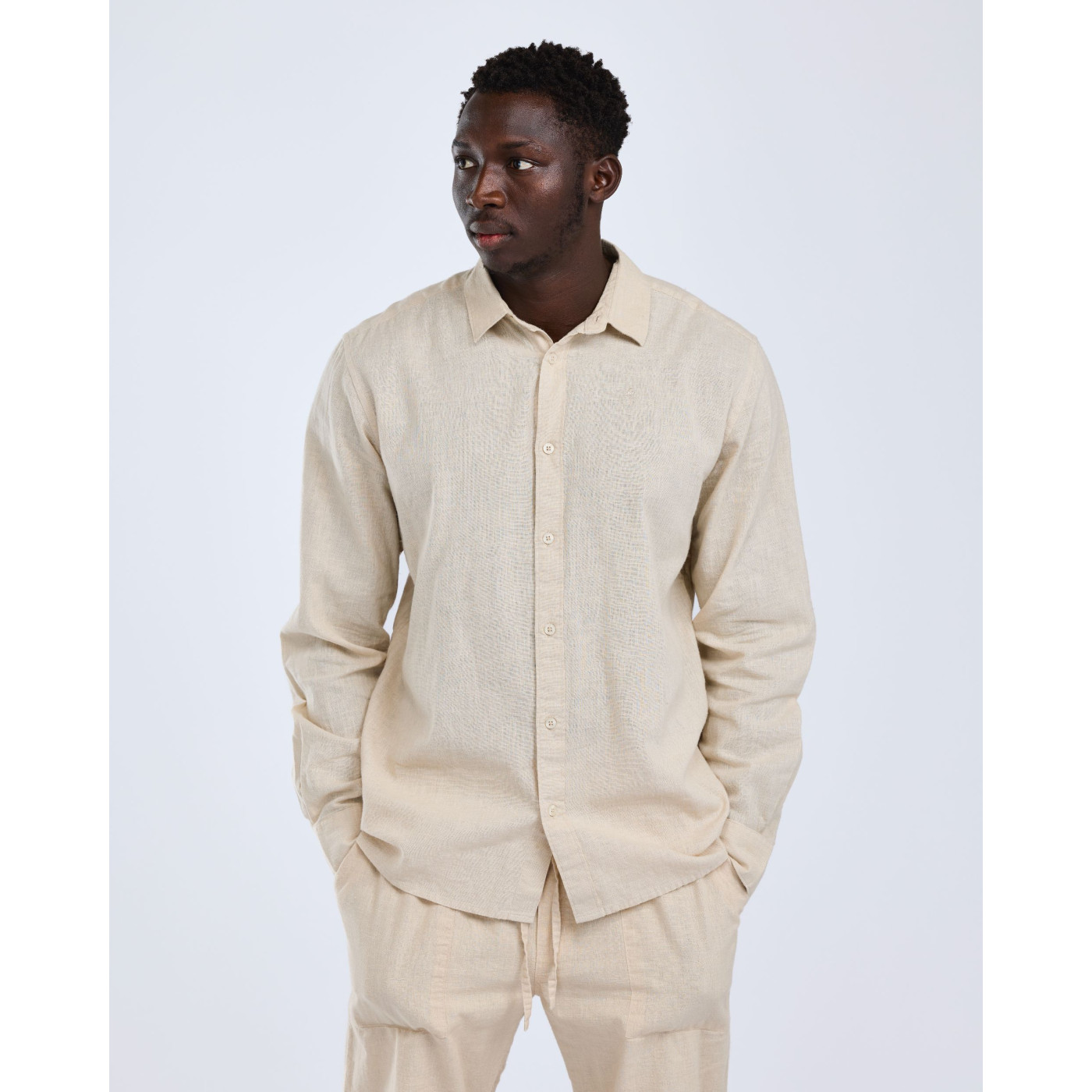 Koszula Varnamo InsectSa Hemp L/S 5372 Linen Beige - L