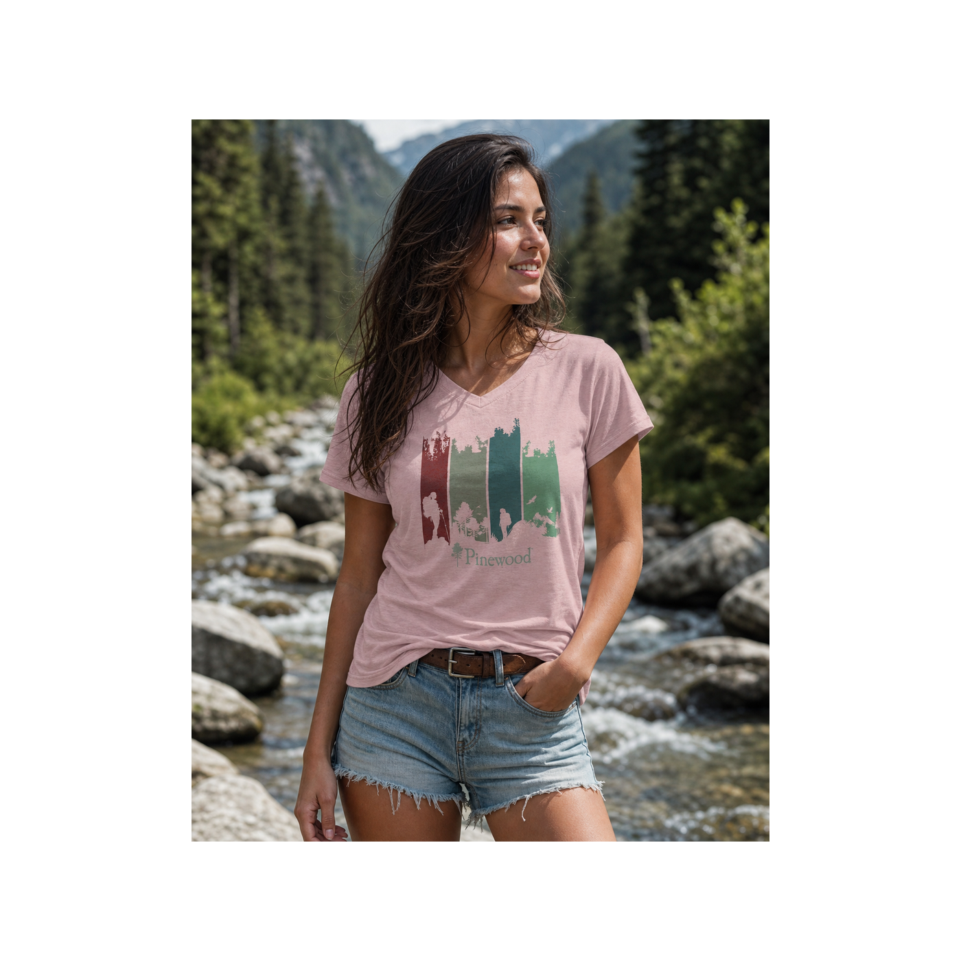 T-Shirt damski Finnveden Recycled Outdoor 3449-D.Pink Mel Adventure-M