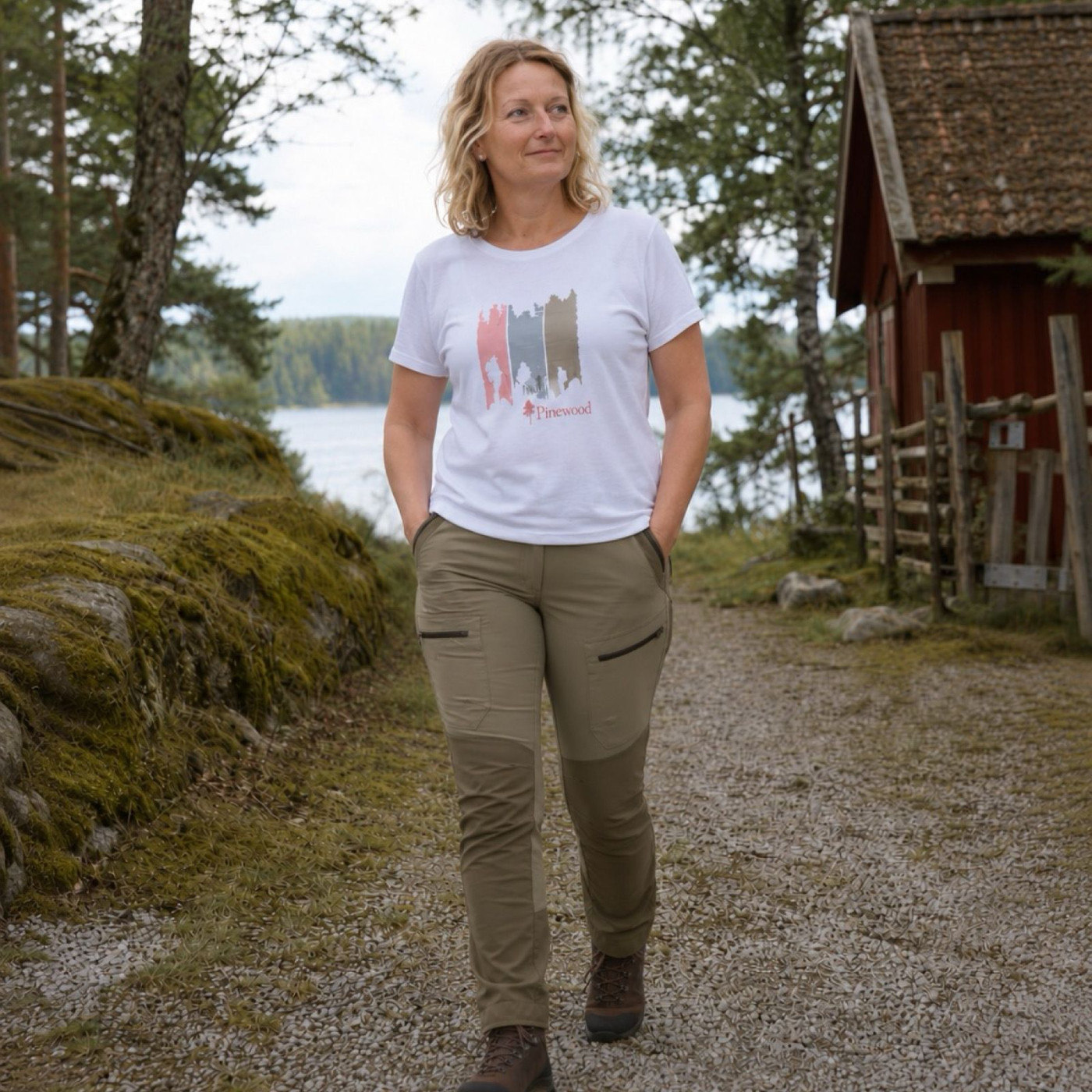 T-Shirt damski Finnveden Recycled Outdoor 3449-D.Pink Mel Adventure-M