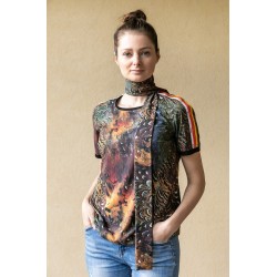 Bluzka Taurus - Black Bird z apaszką